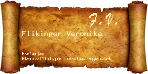 Flikinger Veronika névjegykártya